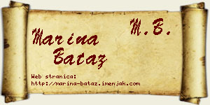 Marina Bataz vizit kartica